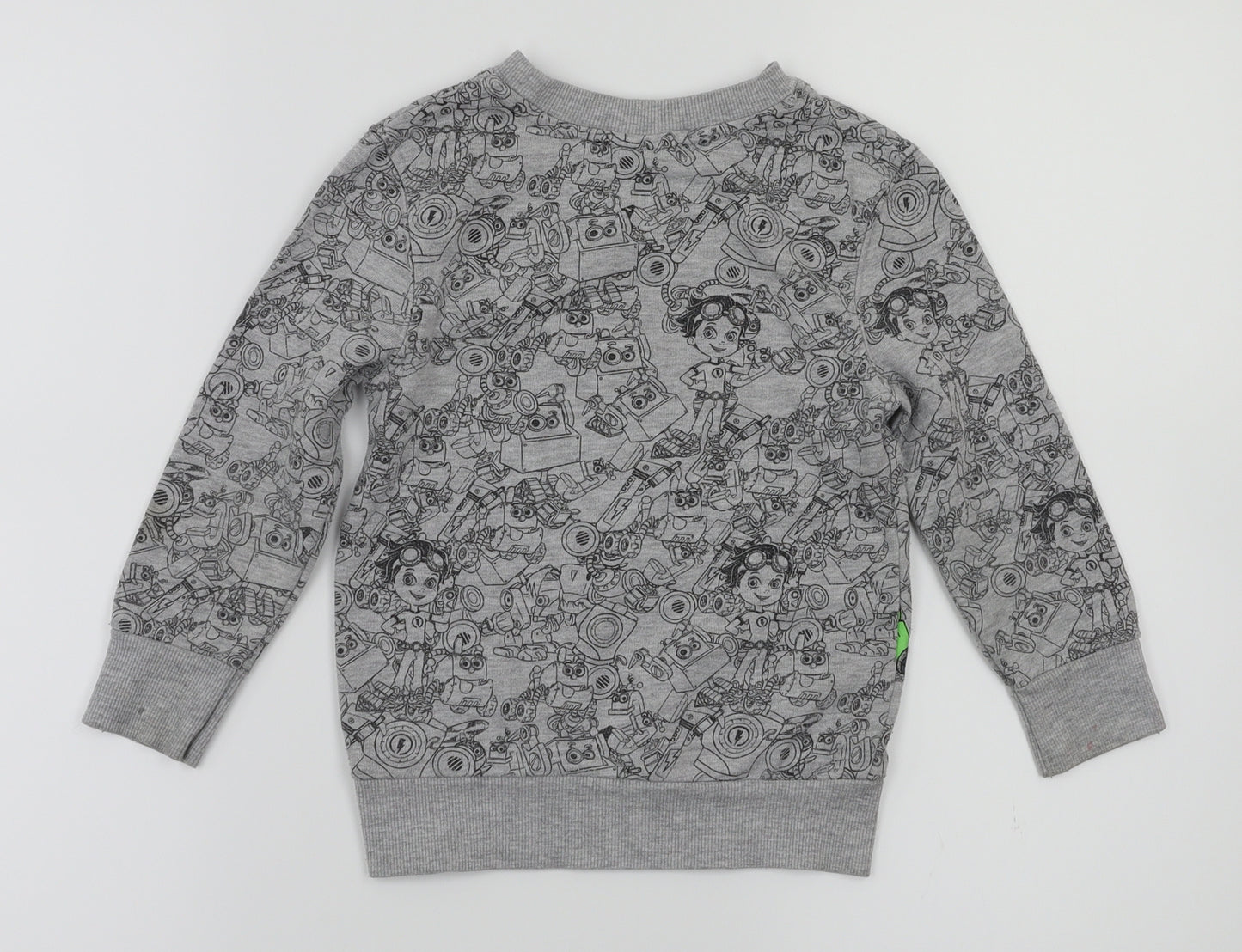 George  Boys Grey Animal Print  Pullover Sweatshirt Size 2-3 Years
