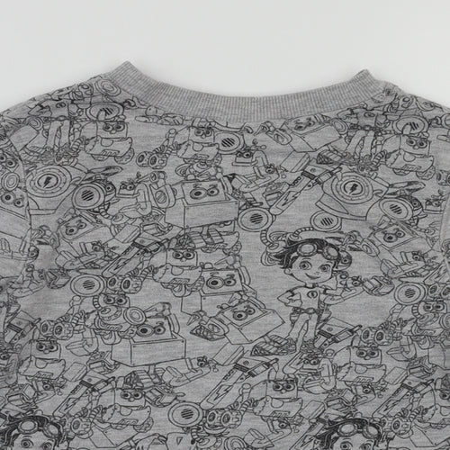 George  Boys Grey Animal Print  Pullover Sweatshirt Size 2-3 Years