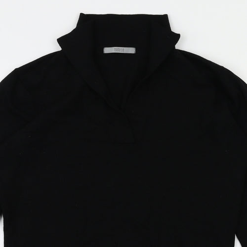 M&S Womens Black   Basic T-Shirt Size 8