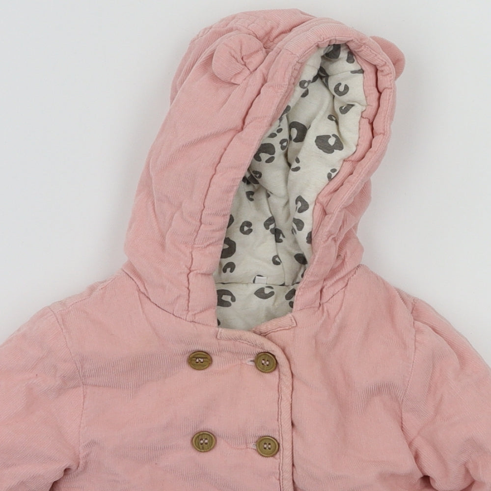 TU Girls Pink Animal Print  Basic Jacket Jacket Size 6-9 Months