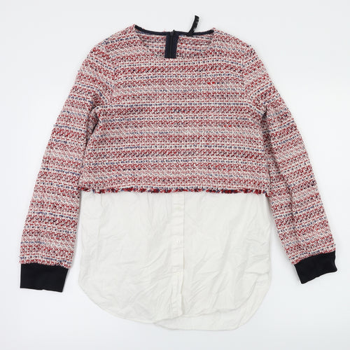 Zara Womens Red   Pullover Jumper Size S