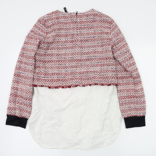 Zara Womens Red   Pullover Jumper Size S