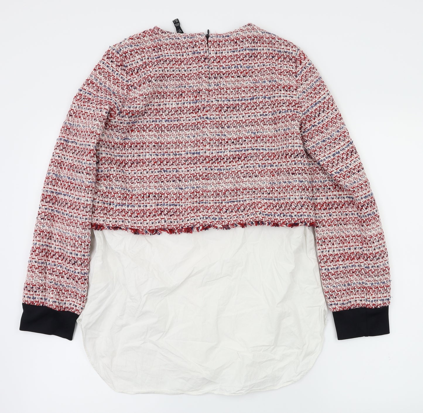 Zara Womens Red   Pullover Jumper Size S