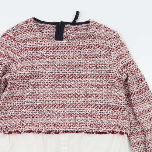 Zara Womens Red   Pullover Jumper Size S