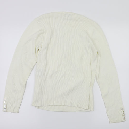 Signature Classic Womens Ivory   Pullover Jumper Size S