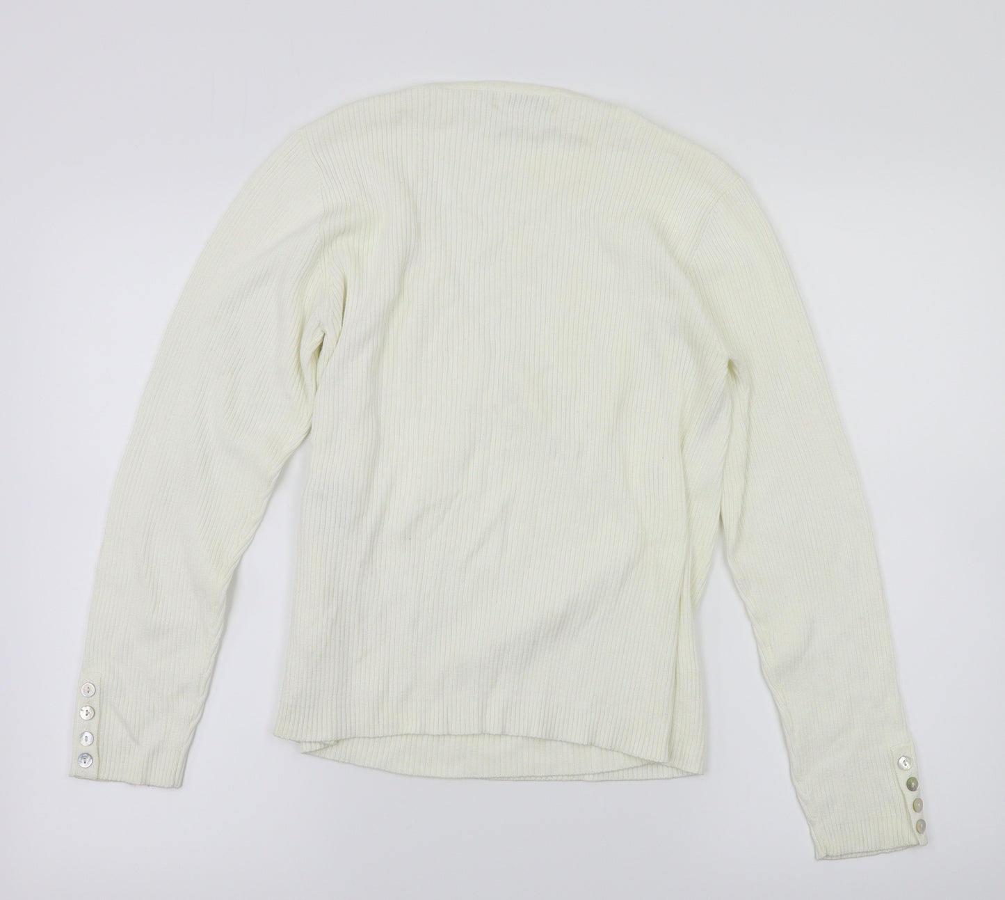 Signature Classic Womens Ivory   Pullover Jumper Size S
