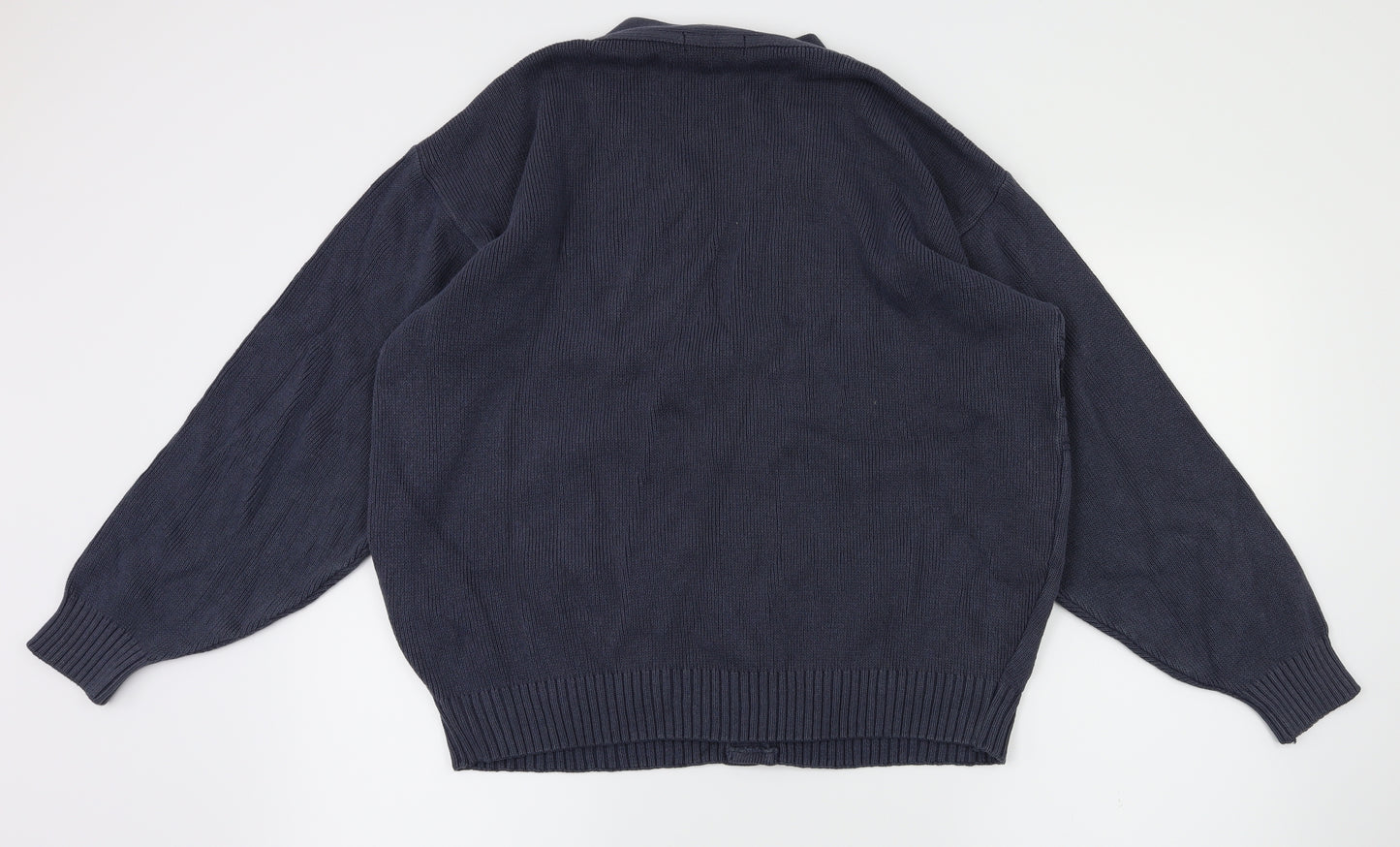 Carson  Womens Blue Argyle/Diamond  Cardigan Jumper Size M