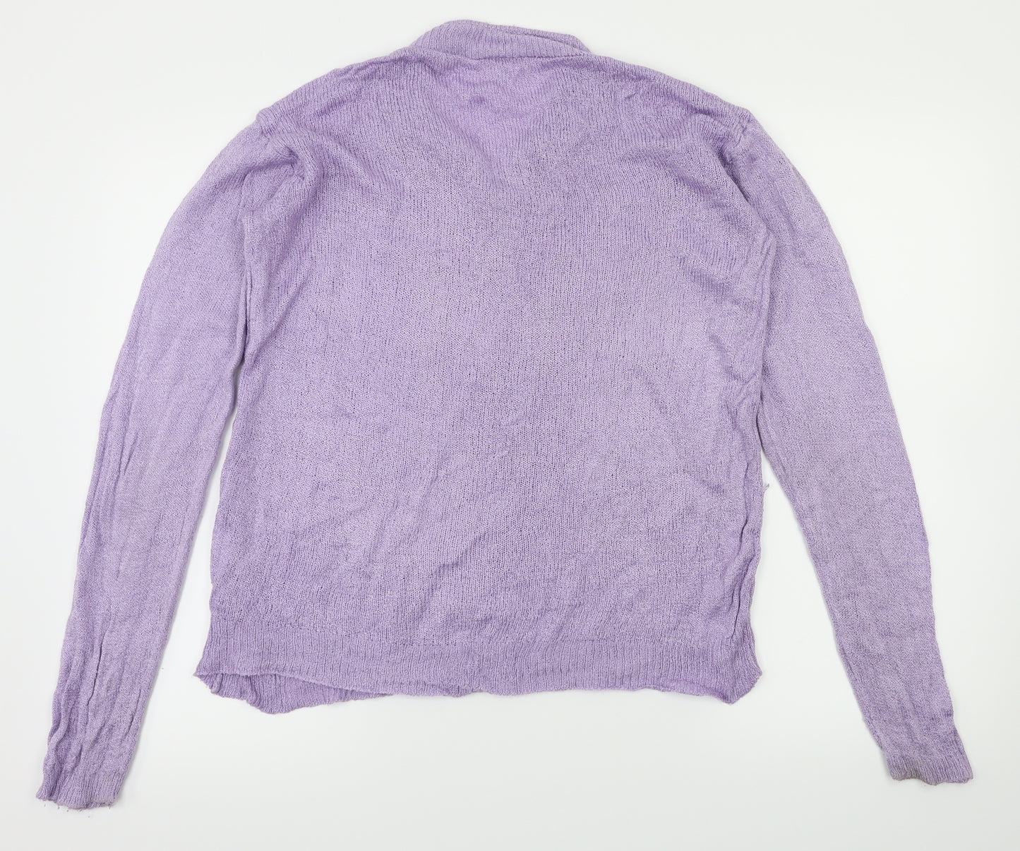 preworn  Womens Purple Floral  Cardigan Jumper Size 14