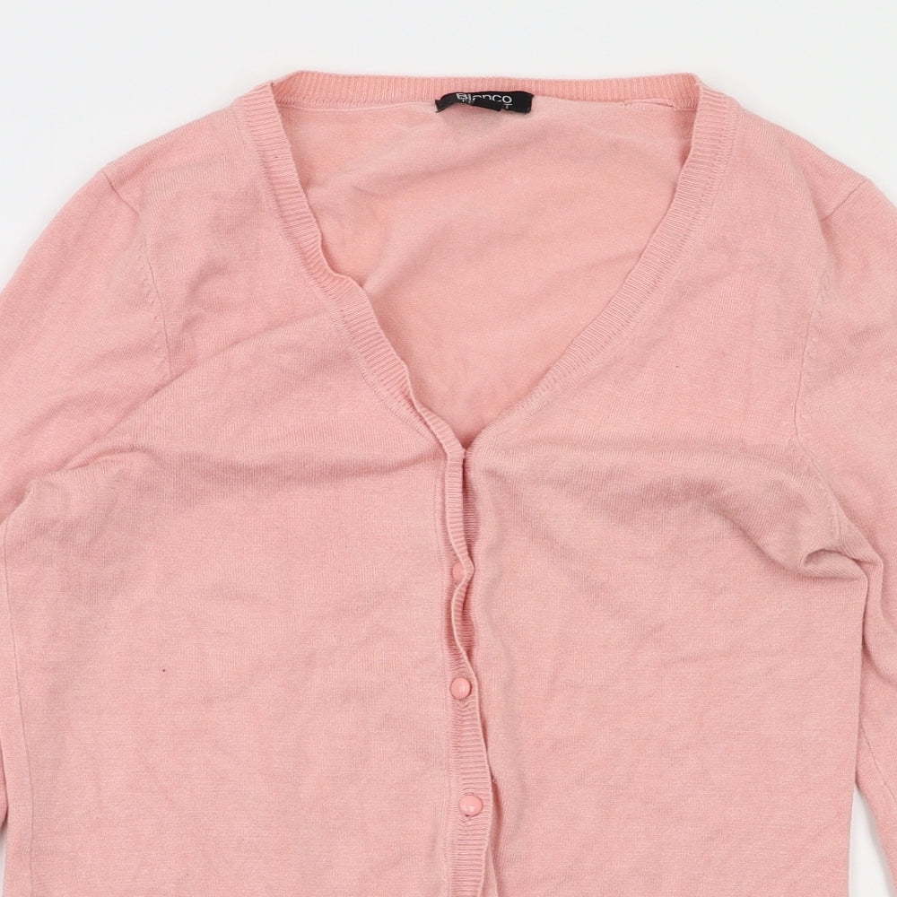 Blanco Tricot Womens Pink   Cardigan Jumper Size L