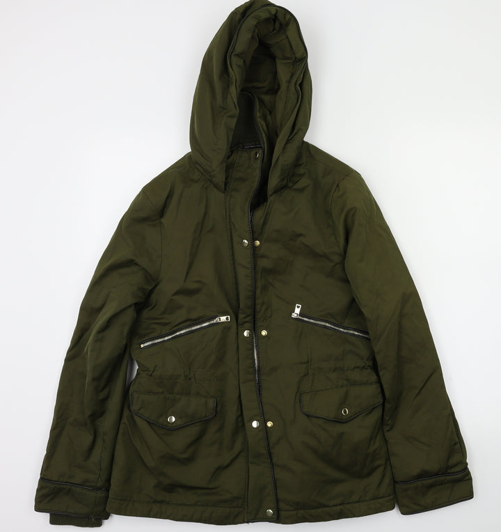 trf outer war Womens Green Jacket Coat Size S