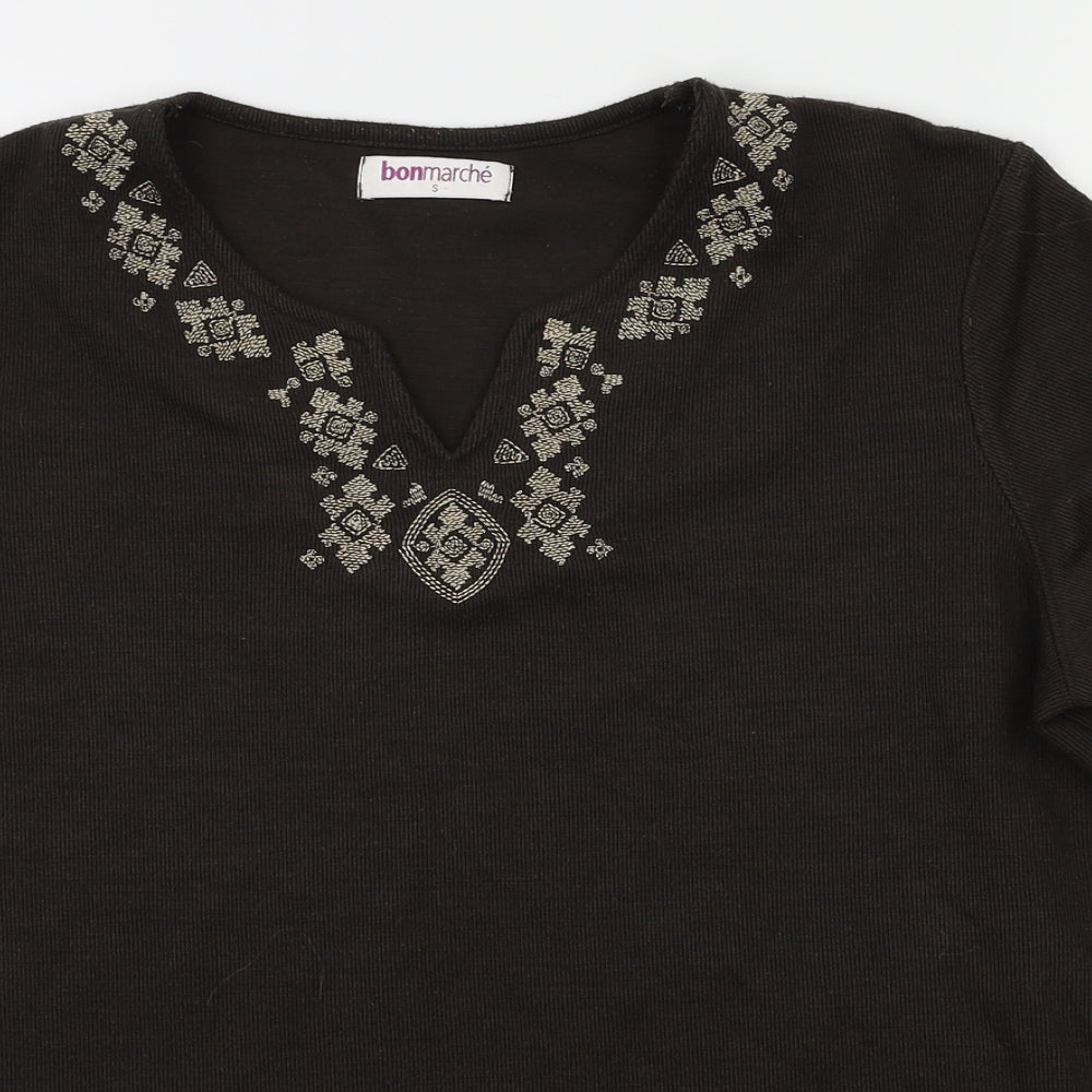 Bonmarché Womens Brown   Basic T-Shirt Size S