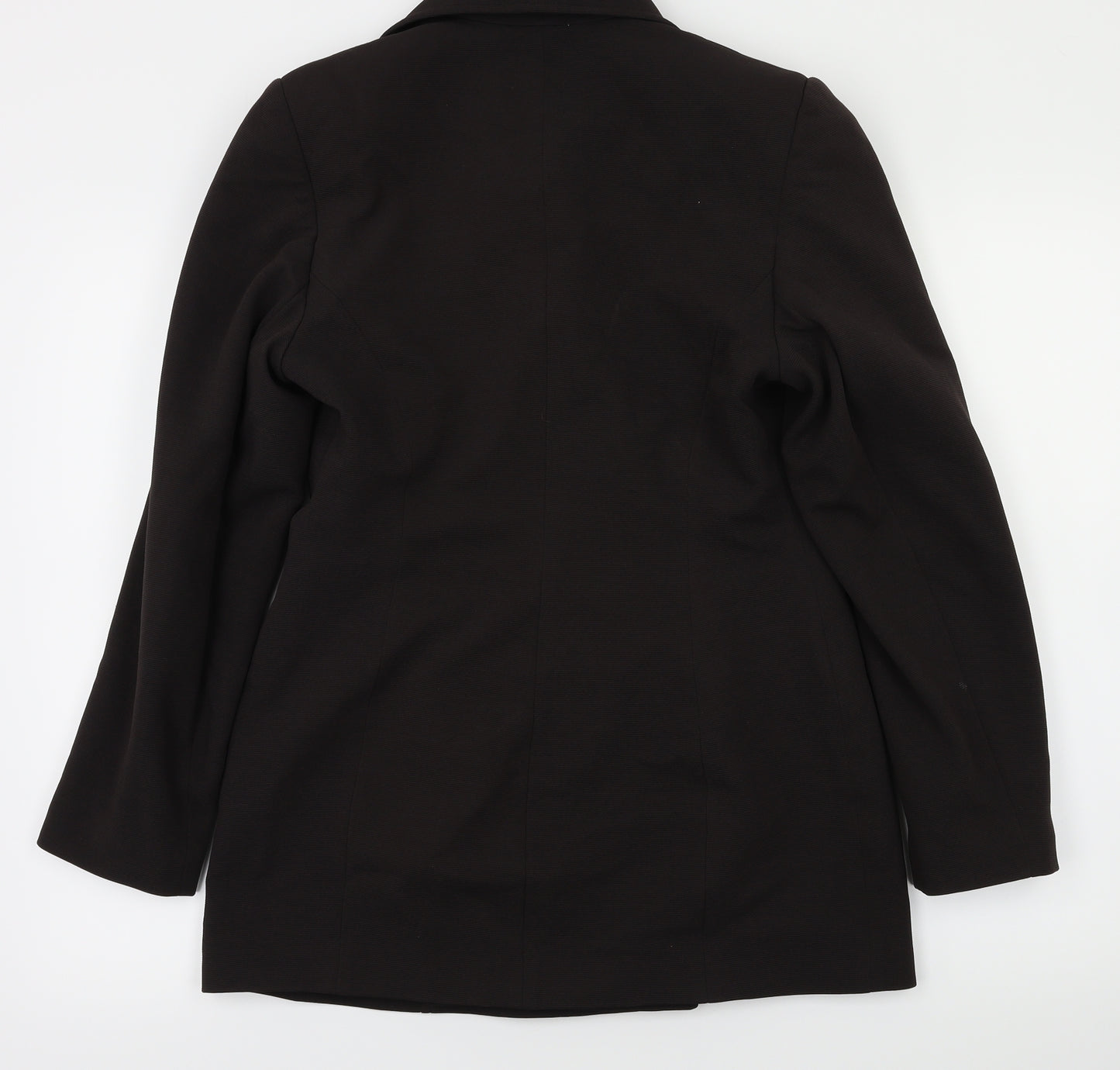 George Womens Brown Houndstooth  Jacket Coat Size 10