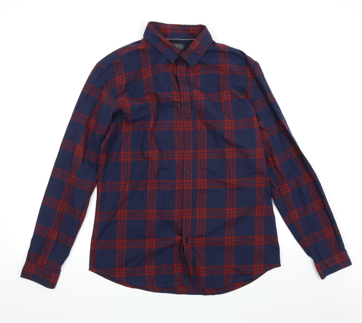 JACK & JONES Mens Red Plaid   Button-Up Size XL