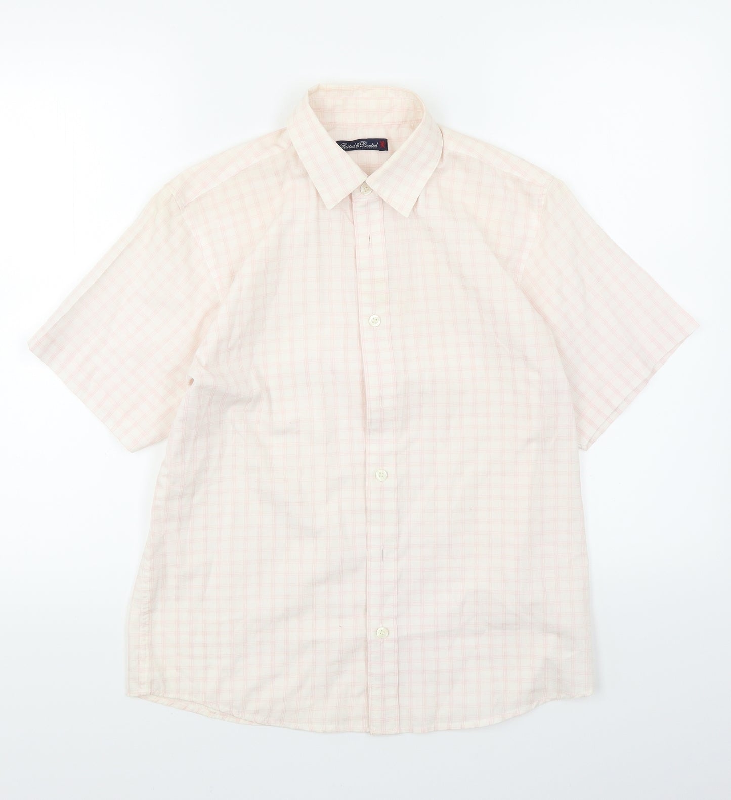 Suited & Booted Boys Pink Plaid  Basic Button-Up Size 11-12 Years