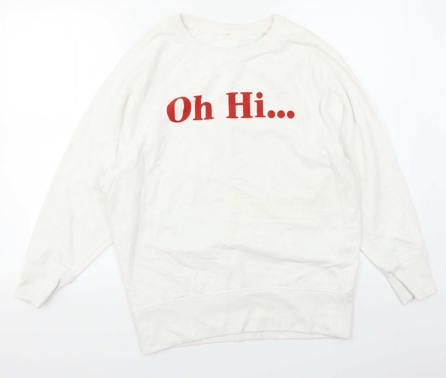 George Womens White   Pullover Sweatshirt Size S