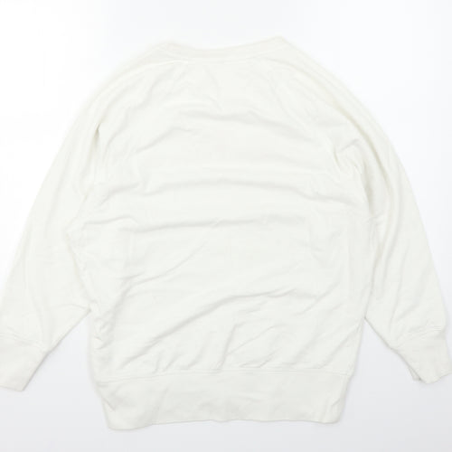 George Womens White   Pullover Sweatshirt Size S