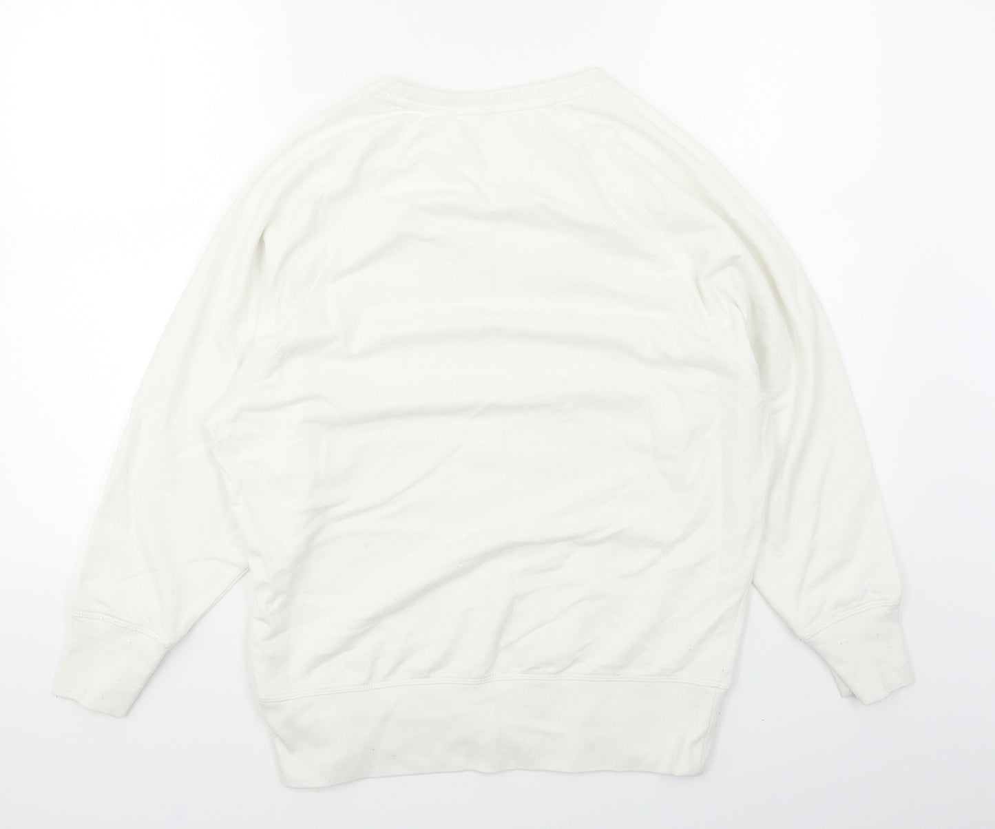 George Womens White   Pullover Sweatshirt Size S