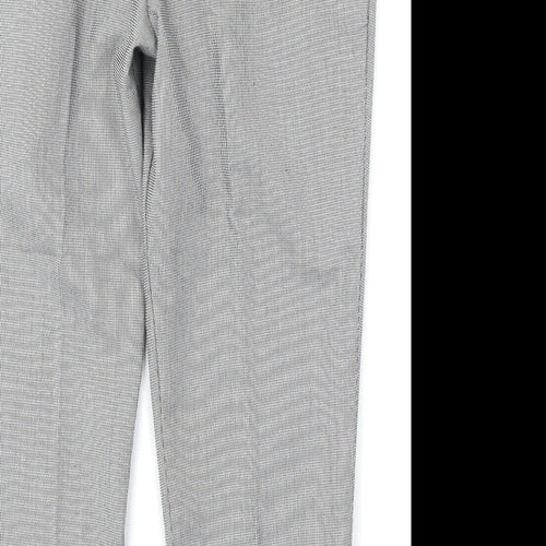 Dorothy Perkins Womens Black Check  Trousers  Size 12 L25 in
