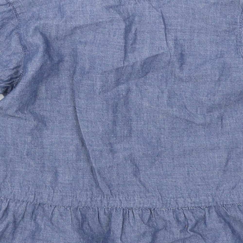 Matalan Girls Blue  Denim Basic T-Shirt Size 6-9 Months