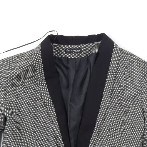 Miss Selfridge Womens Black Check  Jacket Blazer Size 8