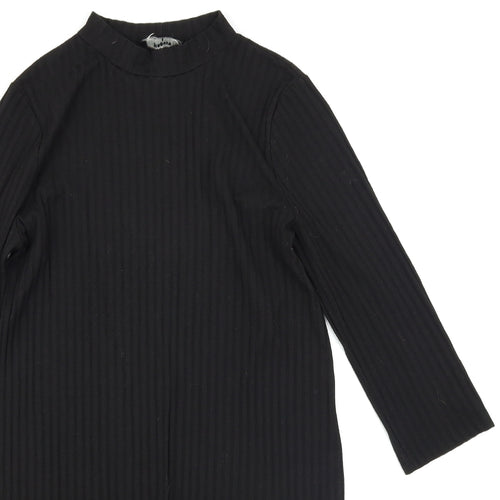 Papaya Womens Black   A-Line  Size S  - Ribbed