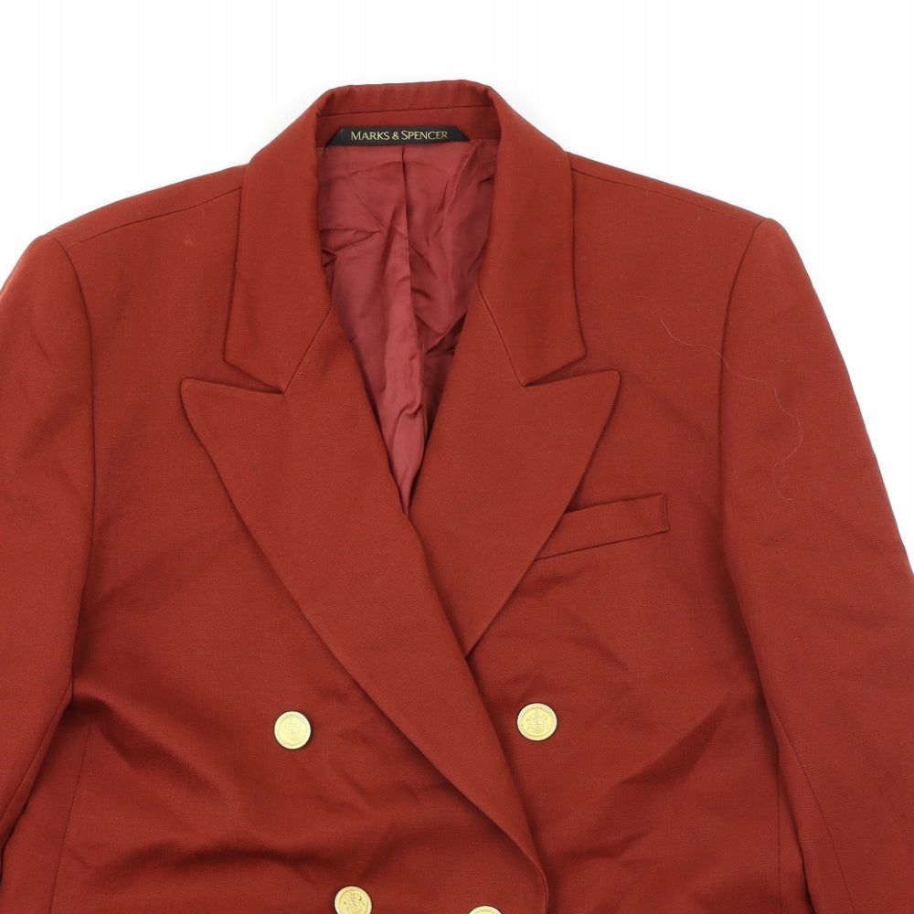 Marks & Spencer Womens Orange   Jacket Blazer Size 14
