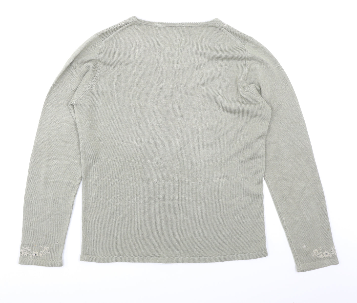 Marks & Spencer Womens Green  Knit Pullover Jumper Size 10