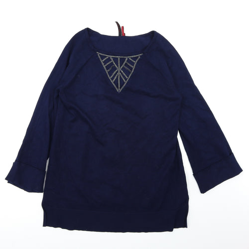 Love Scarlett Womens Blue   Basic T-Shirt Size S