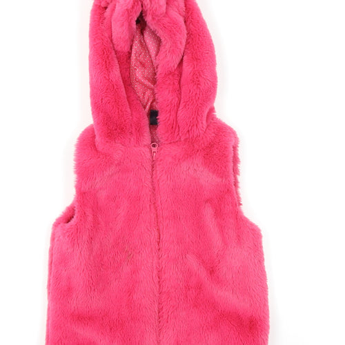 Pep & Co Girls Pink   Gilet Coat Size 4-5 Years