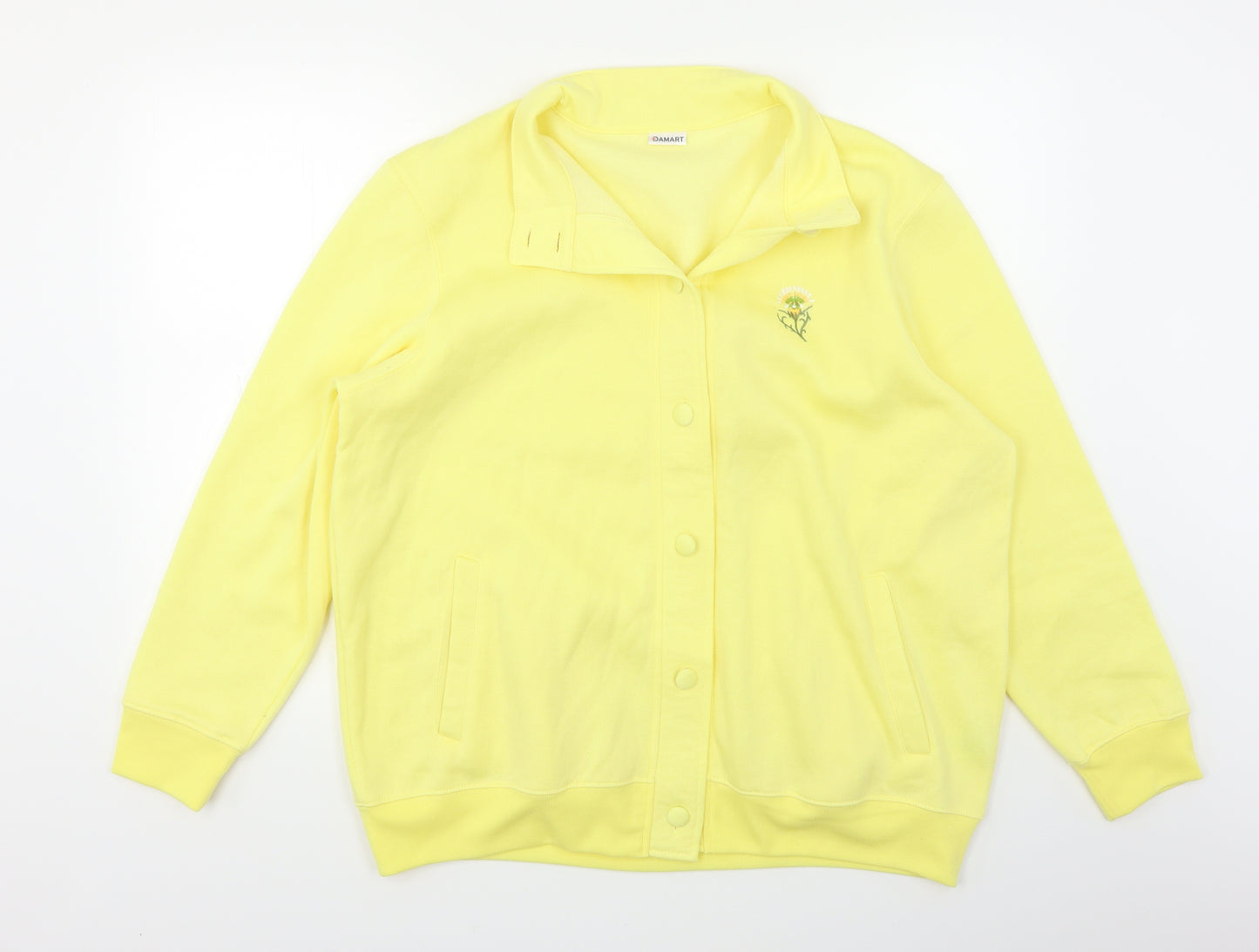 Damart Womens Yellow   Cardigan Jumper Size L