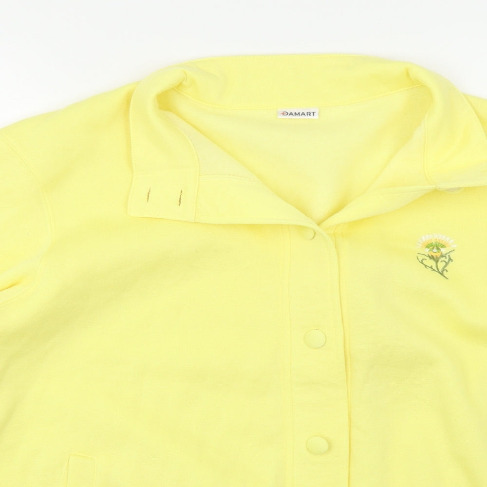 Damart Womens Yellow   Cardigan Jumper Size L