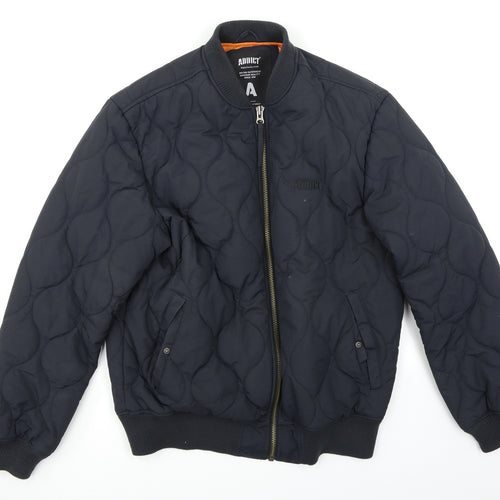 Addict Mens Black   Puffer Jacket Coat Size XL