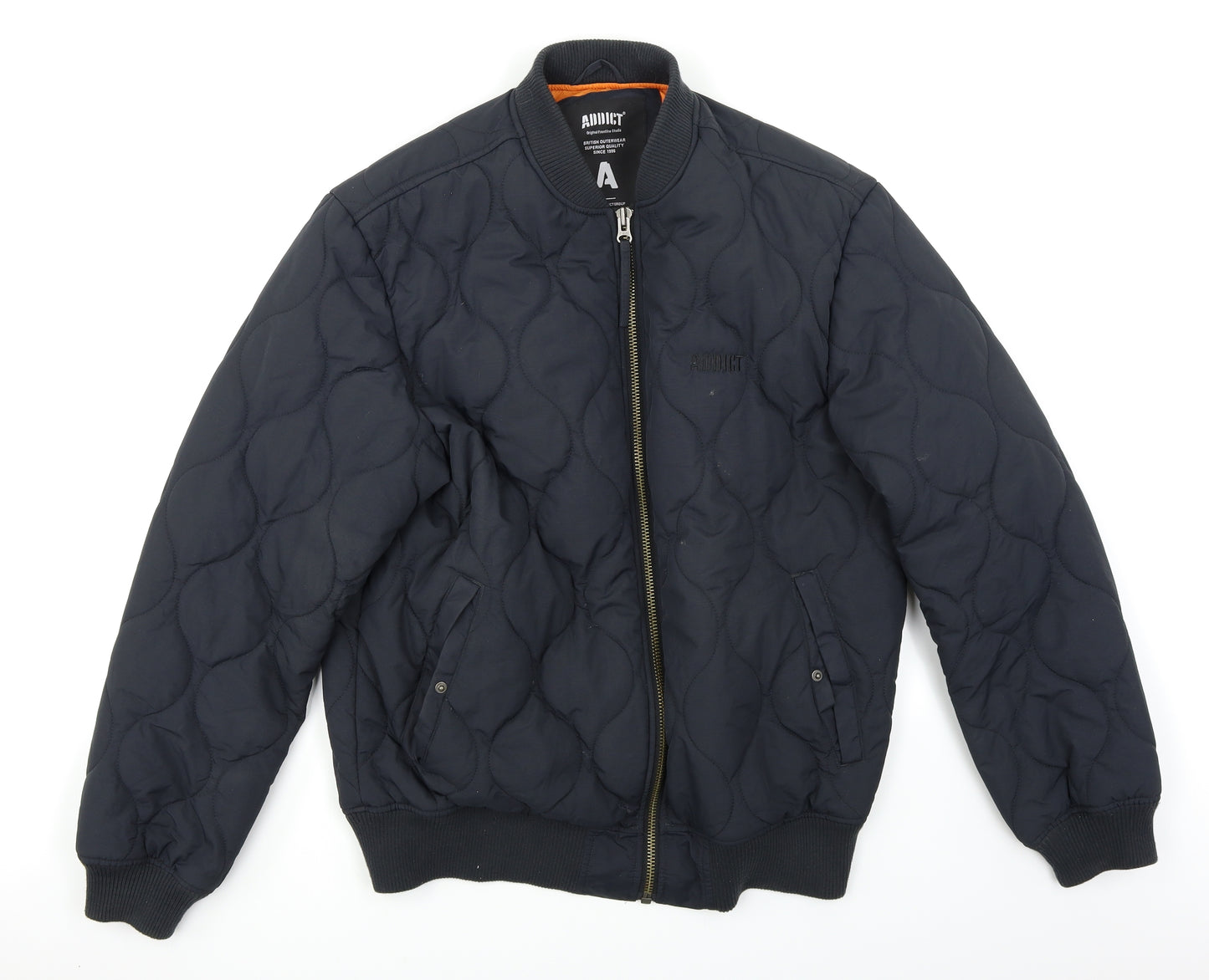 Addict Mens Black   Puffer Jacket Coat Size XL