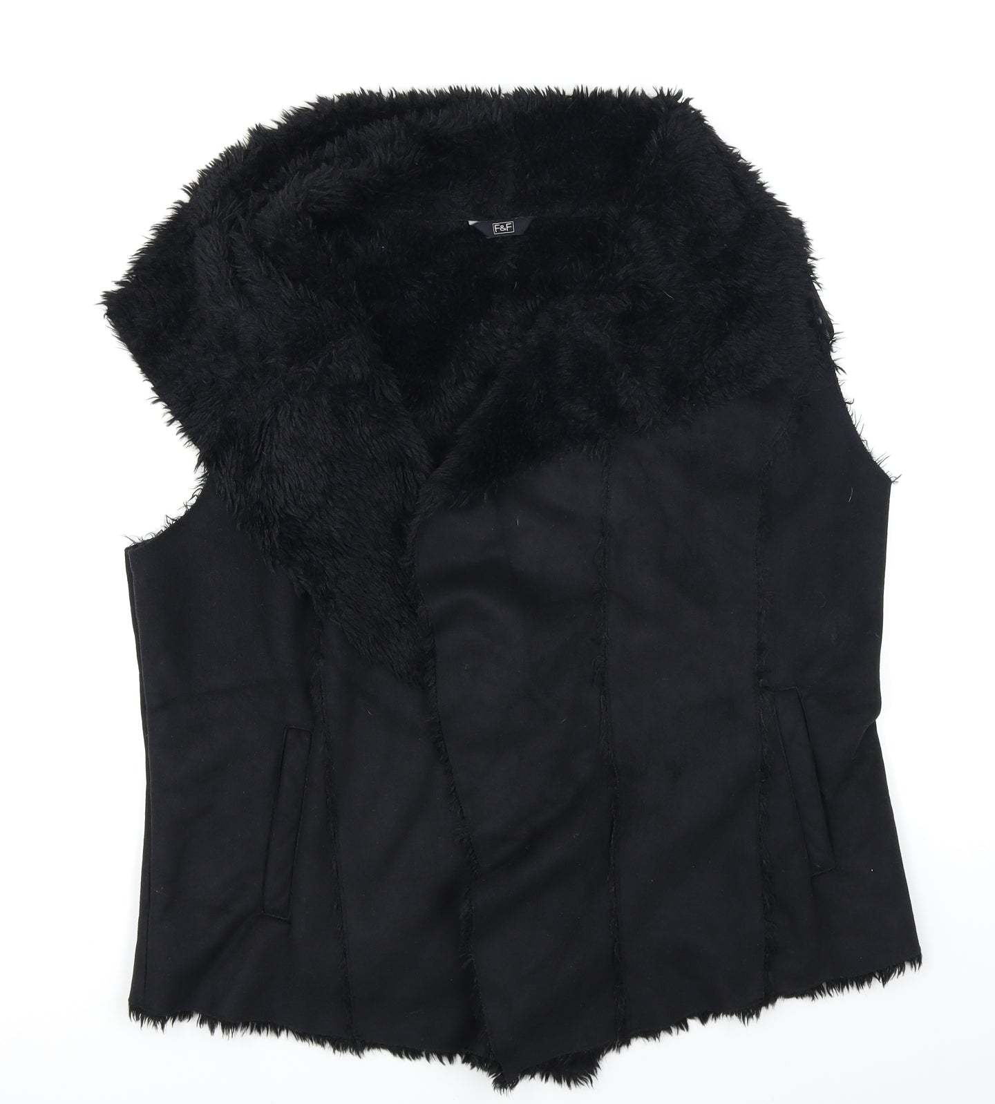 F&F Womens Black   Gilet Coat Size 18
