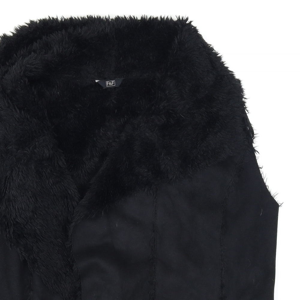 F&F Womens Black   Gilet Coat Size 18