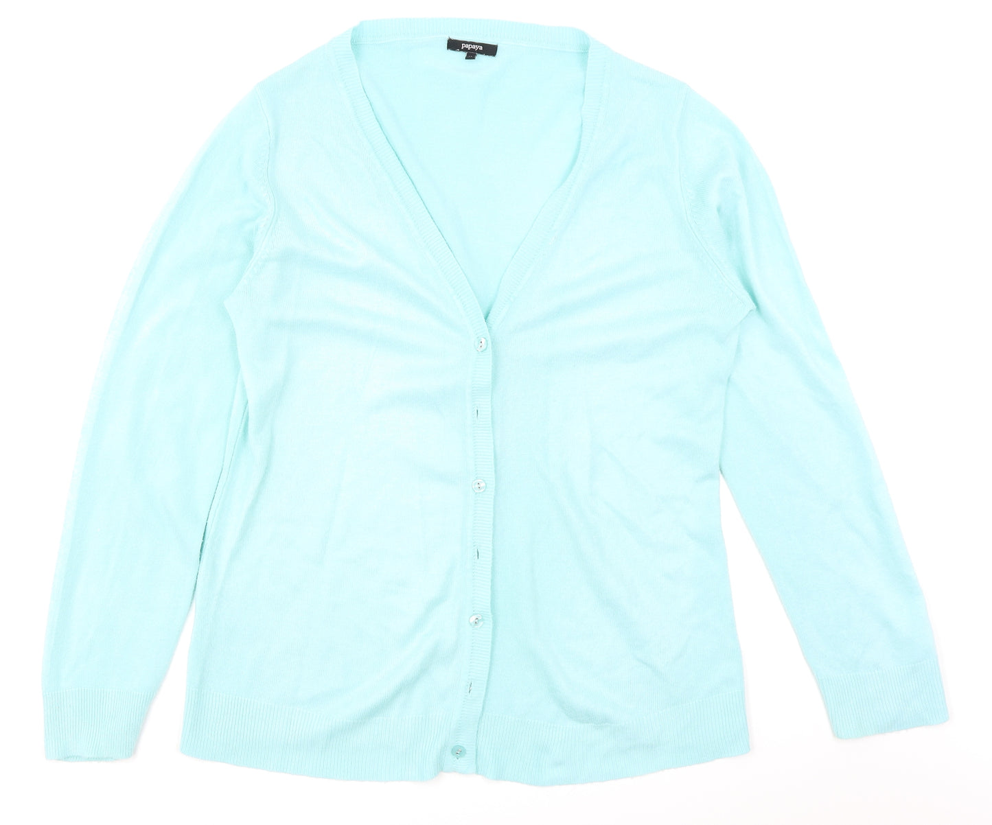 Papaya Womens Blue   Cardigan Jumper Size 16