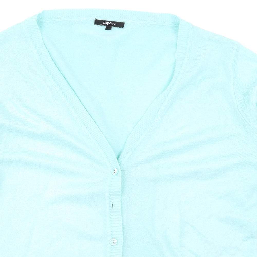 Papaya Womens Blue   Cardigan Jumper Size 16
