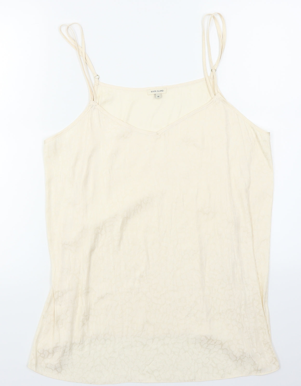 River Island Womens Beige Animal Print  Camisole Blouse Size 16