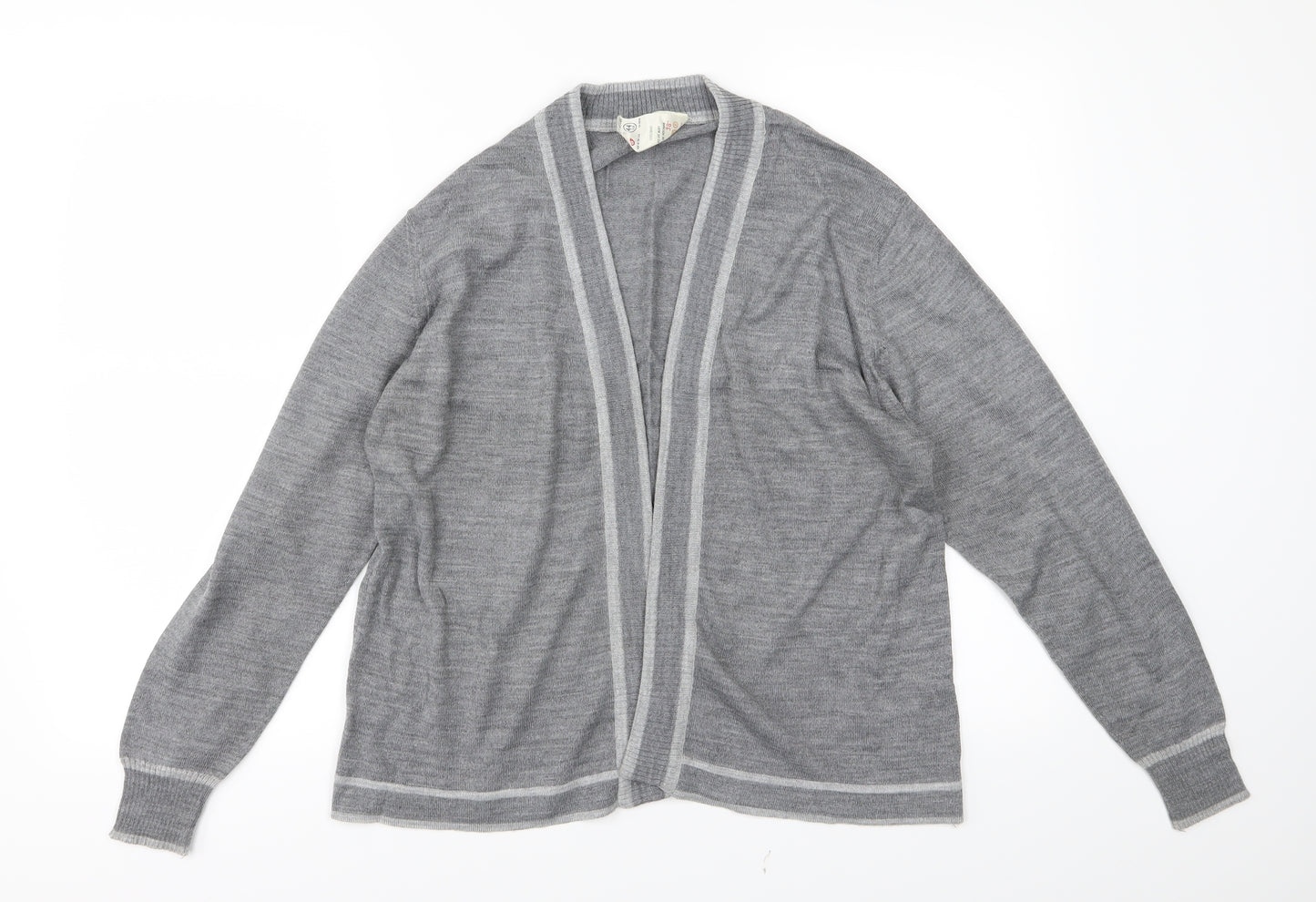 Preworn Womens Grey  Knit Cardigan Jumper Size 16