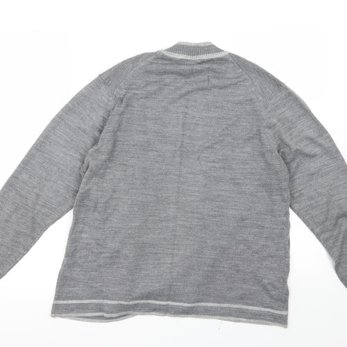 Preworn Womens Grey  Knit Cardigan Jumper Size 16