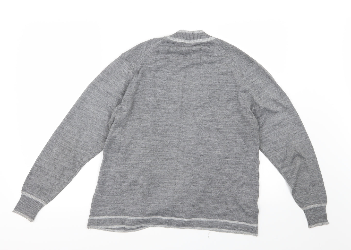 Preworn Womens Grey  Knit Cardigan Jumper Size 16