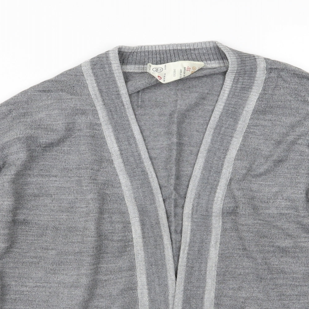 Preworn Womens Grey  Knit Cardigan Jumper Size 16