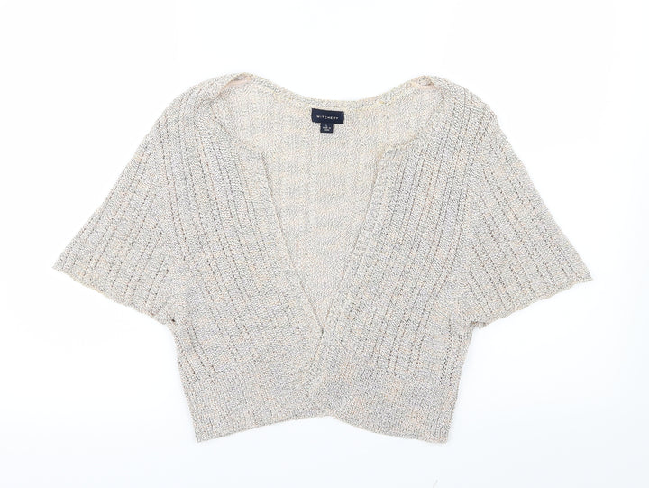 Witchery Womens Beige Knit Cardigan Jumper Size L