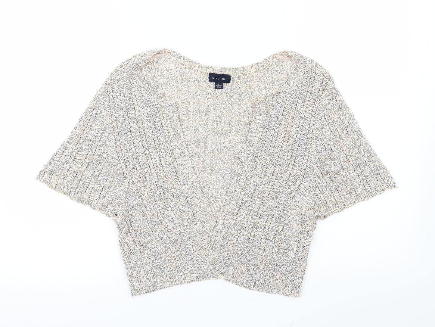 Witchery Womens Beige  Knit Cardigan Jumper Size L