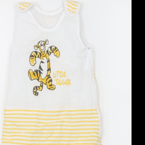 Disney Baby Baby White Geometric  Cami One Piece Size 3-6 Months  - Tigger