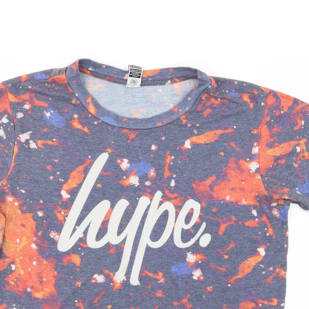 Hype Boys Red Geometric  Basic T-Shirt Size 13 Years