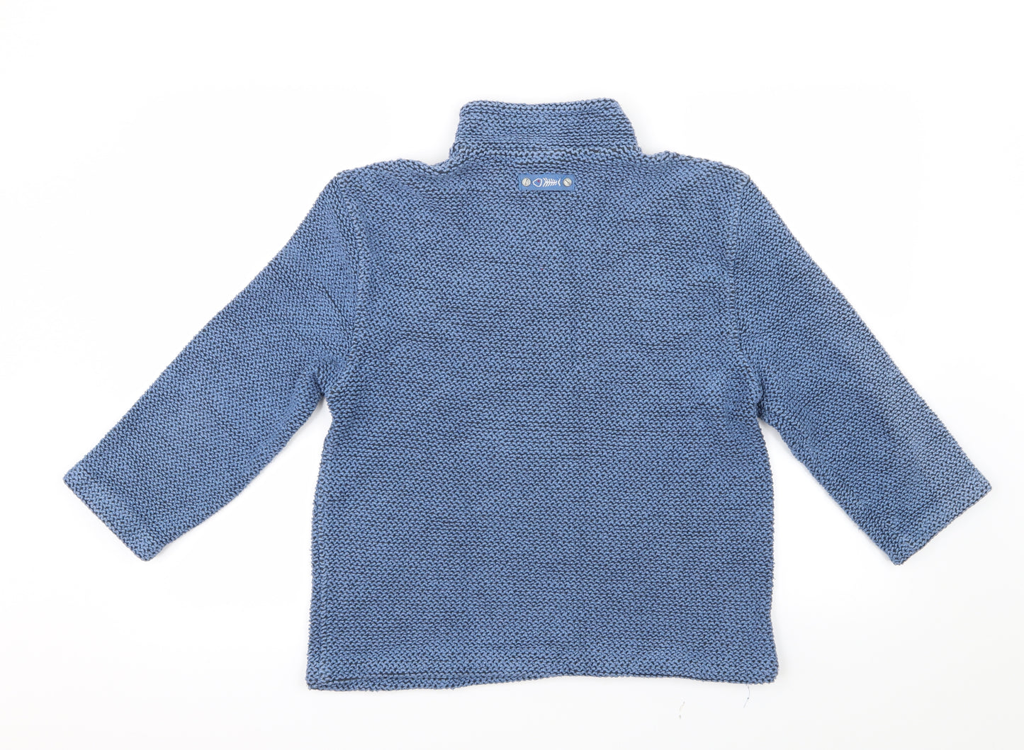 Weird Fish Womens Blue  Knit Pullover Jumper Size S