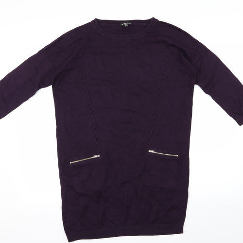 Warehouse Womens Purple  Knit Pullover Jumper Size 10