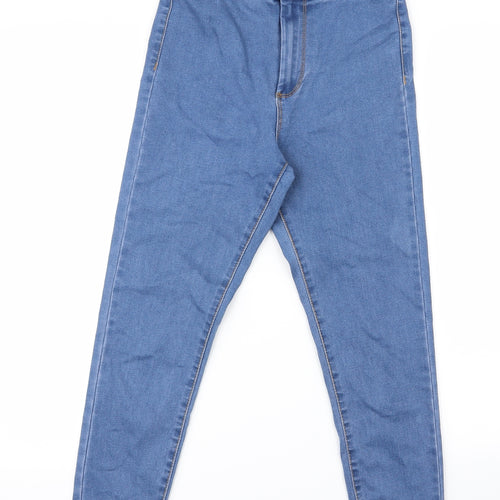 Denim Co. Womens Blue  Denim Straight Jeans Size 10 L24.5 in