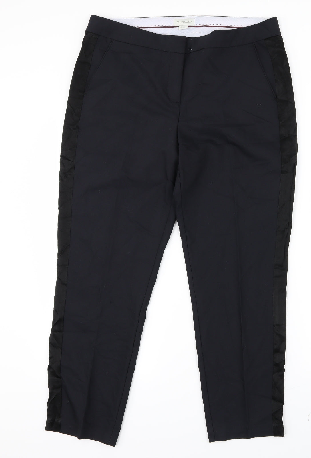 Monsoon Womens Blue   Trousers  Size 14 L26 in